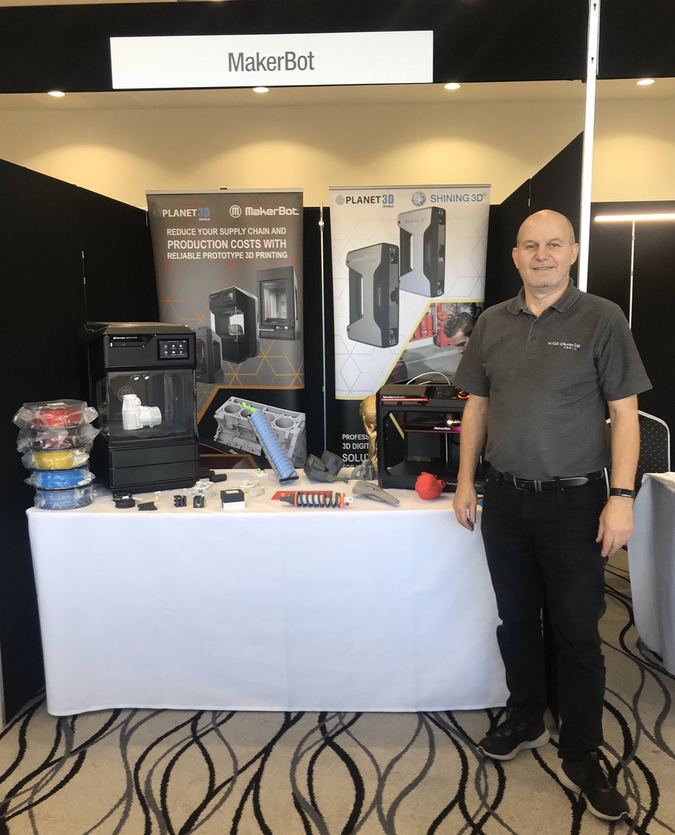 planet3dworld's tweet photo. Makerbot 3D printers all set up for ’ICT for Education’ at AJ Bell Stadium Manchester. It is going to be an early start for teachers tomorrow, hope to grab their attention!
#education #thriv #3dprinters #manchester #makerbot #highereducation #grab #students #ict #school https://t.co/RWOZMMI4Kd