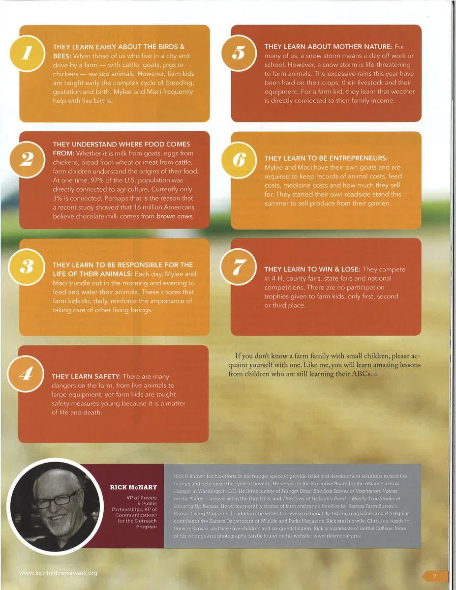 MikeWaters33's tweet photo. 7 Lessons that Farm Children Learn from @ccakansas . It seems like great lessons for everyone! π€·ββοΈ #FarmingRules https://t.co/2fCPf00hyr
