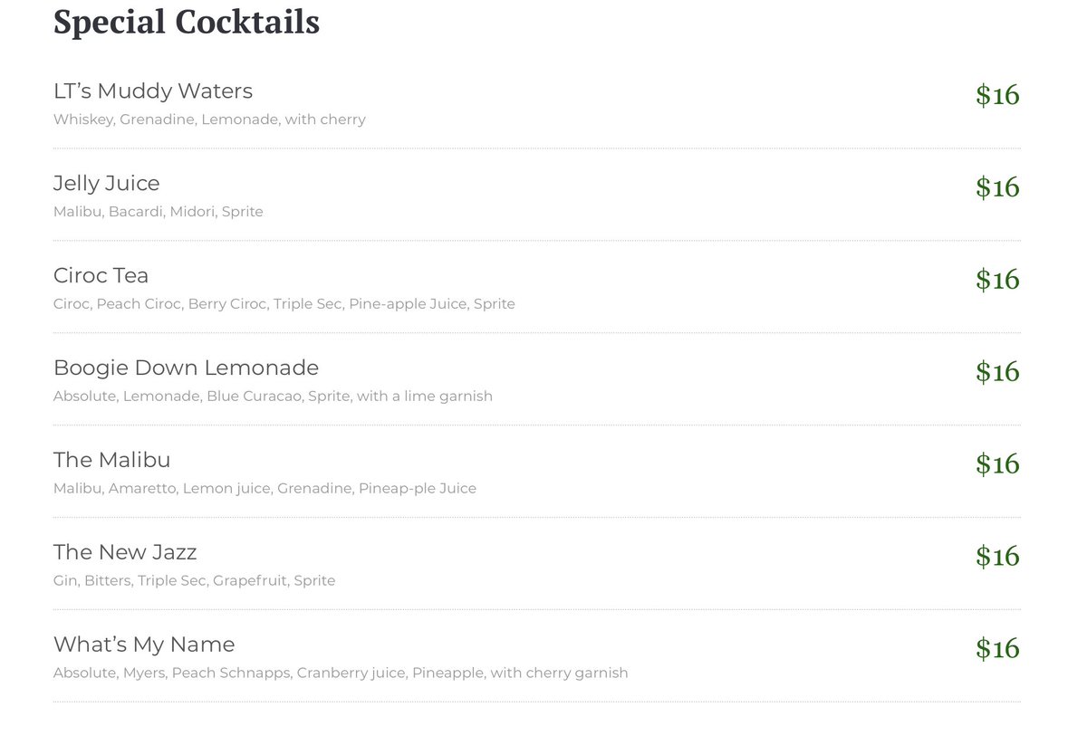 CaroPardilla's tweet image. What the what? Just saw this #cocktailmenu. $16 for a cocktail with Malibu, Bacardi, Midori and Sprite????