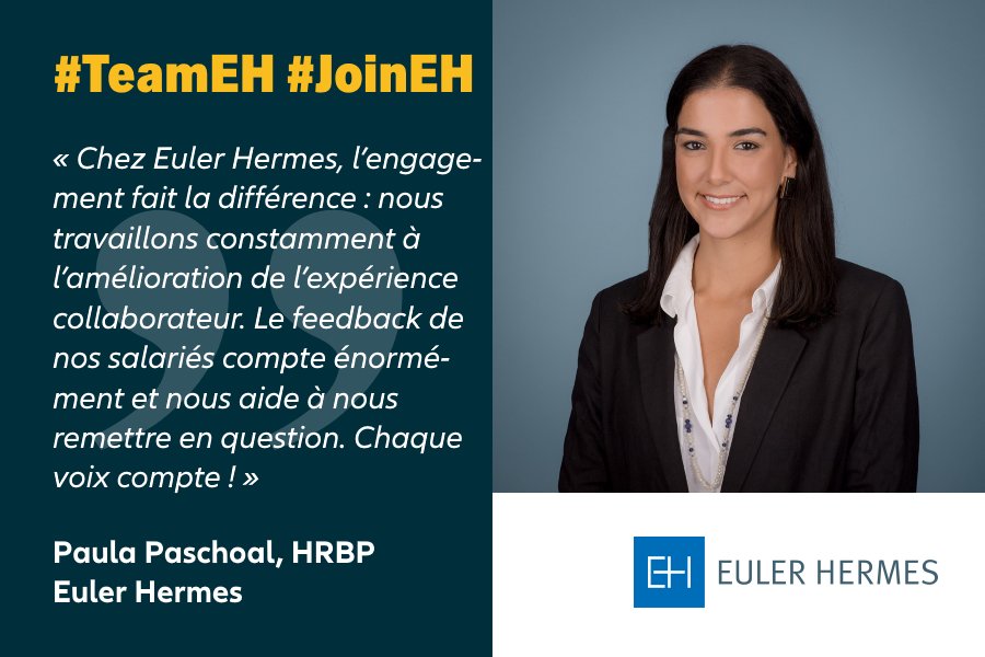 AllianzTradeFR's tweet photo. [#TeamEH - #JoinEH] Ecouter ses collaborateurs, c'est bien. Prendre en compte leurs retours et en tirer des enseignements, c'est mieux. L'expérience collaborateur est une priorité majeure chez #EulerHermes, venez voir par vous-même 👉 https://t.co/kiiPDbi9Th https://t.co/8KEHl7YeI2