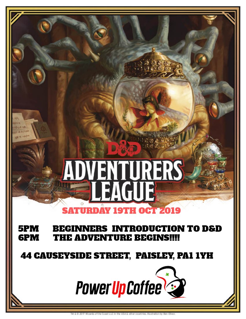 PowerUp_Zone's tweet image. Hello adventurers old and new.

We have a special D&amp;amp;d session coming for you this Saturday that we've been cooking up.

There's an intro to D&amp;amp;D prior to the main adventure for complete beginners(or those needing a refresher).

We can't wait to see you!