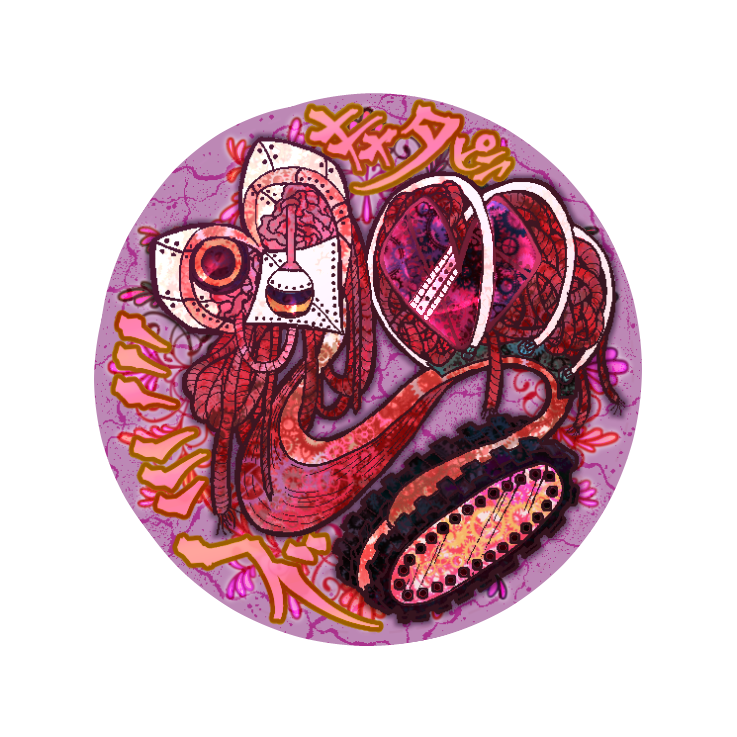 禮咒 灯 メカ動物シリーズ と呼んでいるイラスト 群です 今度のコミティアで缶バッチにしようと思っています ヒレトカゲとオサカナがお気に入り ミミズが居る時点で動物ではなく生物だと完成してから気付いた