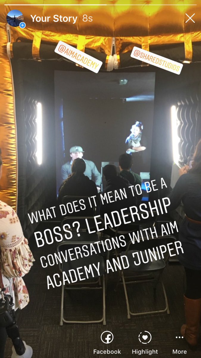 AIMSchoolCGL's tweet photo. @AIMSchoolCGL @AIMSchool @SharedStudios Students connecting with professionals about leadership in the work place. “What does it mean to be a boss?” https://t.co/2mYSg90qVr