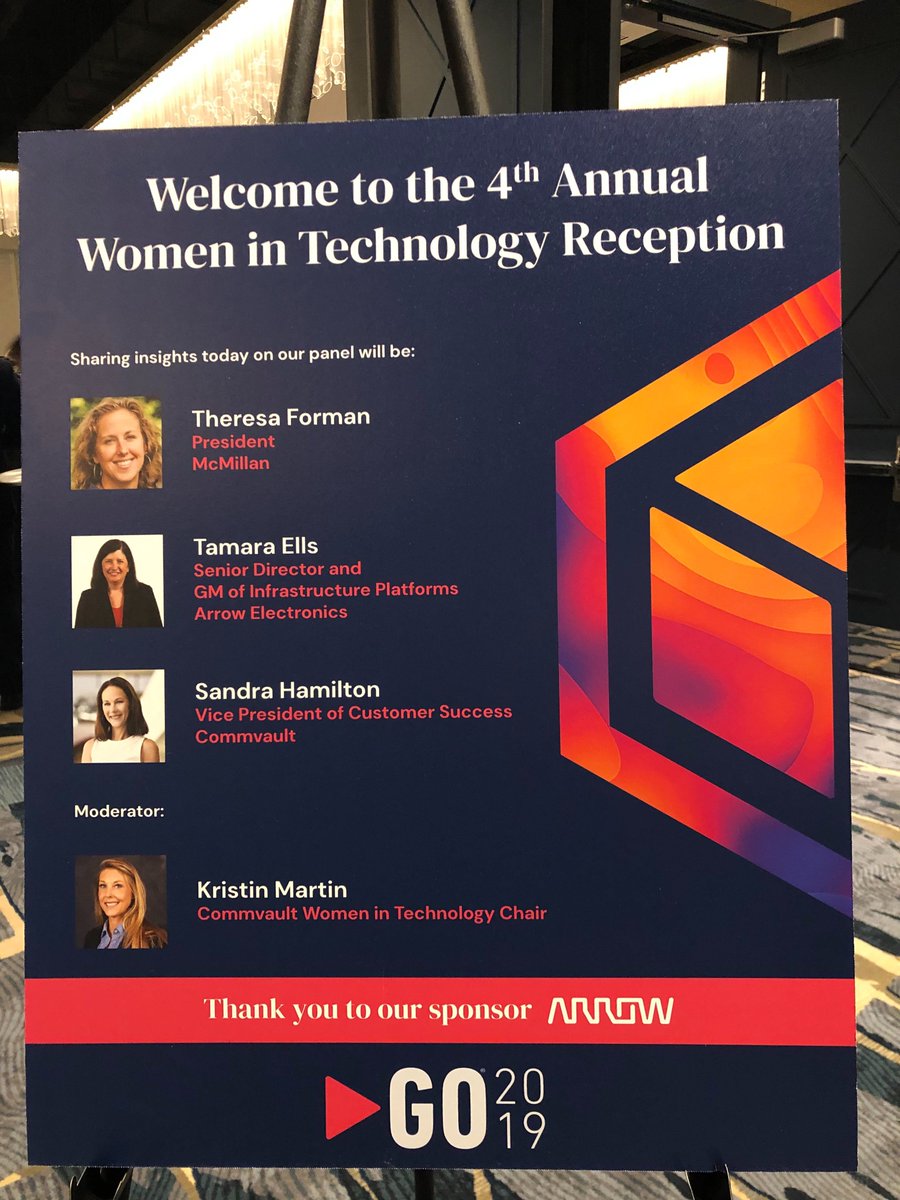 #TBT Last night's Women in Technology panel at #CommvaultGO with our very own president <a href="/THoweForman/">Theresa Forman</a> #womenintech #leadership
