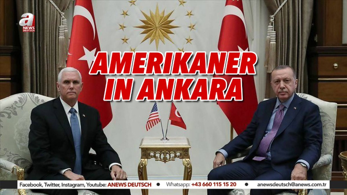 Ein fast zweistündiges Treffen zwischen dem türkischen Präsidenten Recep Tayyip Erdogan und dem US-Vizepräsidenten Mike Pence in der türkischen Hauptstadt Ankara ist beendet.
#BreakingNews #Eilmeldung #Türkei #USA #Erdogan