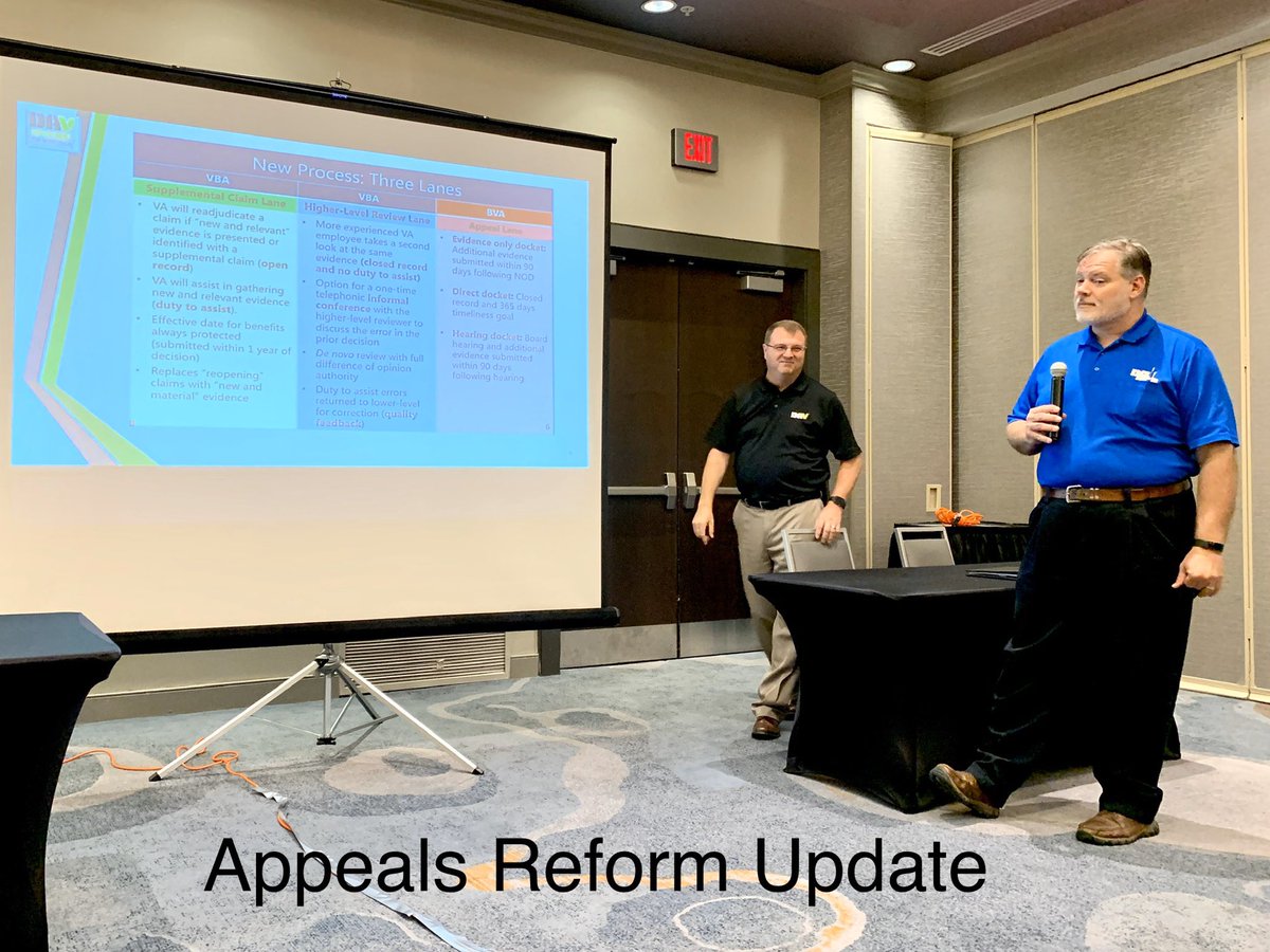 DavVirginia's tweet photo. Back after lunch at #VaFall19 with a seminar on Appeals Reform presented by Dept Judge Advocate Steve Combs and BPTL Tom Wendel. #Knowledgeispower https://t.co/P8jSyI9EU7