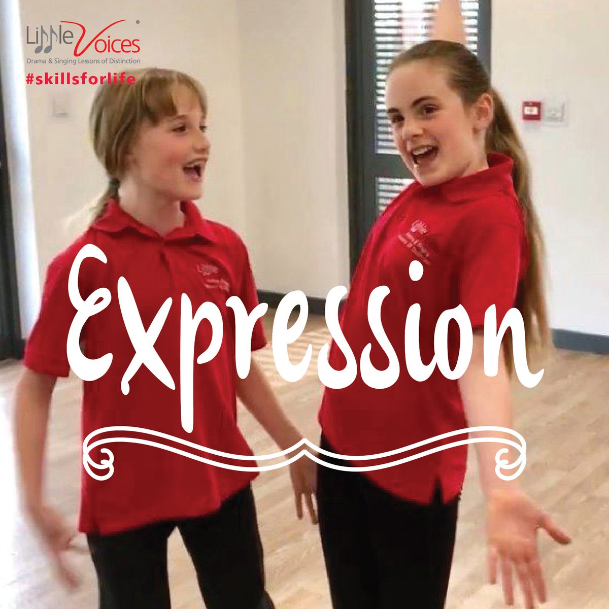 The ability to express oneself both verbally and physically is another skill for life. We all know that only 7% of communication is made up of words (Expression)