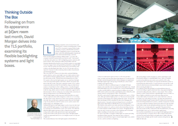 tls_lighting's tweet image. Thinking outside the Box - David Morgan from @arc_mag  examines TLS's flexible backlighting system and light boxes.

issuu.com/mondiale/docs/…

#arcmagazine #lighting #architecturallighting #lightingdesign