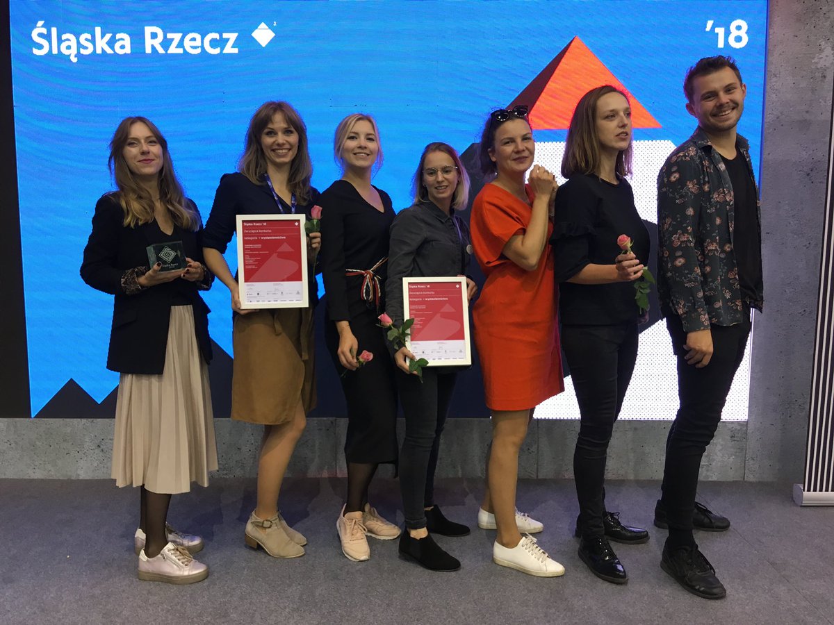 bil_ania's tweet photo. Woow 👉We won the 1st 🏆🏆🏆🏆 I’m very happy!  🏆  #ŚląskaRzecz 🙌💪 @medialabkato at @KongresMSP #design #silesia https://t.co/3b9TTPuIG3