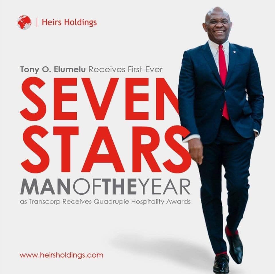 UBABenin's tweet photo. Félicitations à notre Chairman, M. Tony Elumelu, qui a été le premier homme à recevoir le prix de l'hospitalité " Seven Stars Man of the Year Award " 🏆 à Athènes en Grèce, lors de la cérémonie de remise de prix Seven Stars Luxury Hospitality &amp; Lifestyle Awards #SSLHLA #TOEway https://t.co/HsmDR0v96E