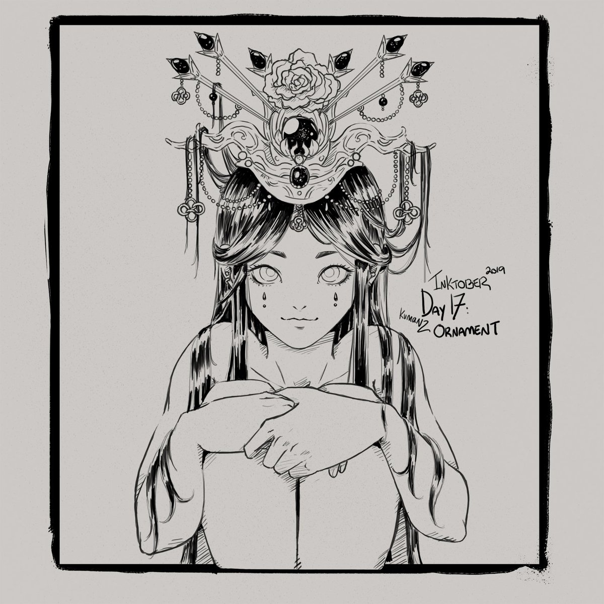 A fancy headdress for #Inktoberday17 ?? !
Dynasty warriors inspired me ?
•
#inktober2019 #inktober 