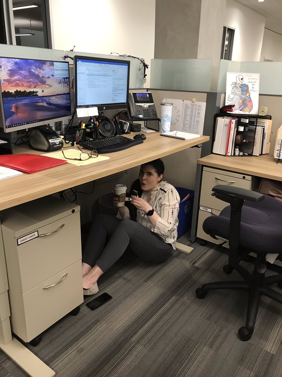 wafiremarshal's tweet photo. The #SFMO survived the Great #ShakeOut this morning...even those that thought the “Hold On” part of Drop, Cover, & Hold On meant holding onto your Starbucks...😅☕️
#EarthquakeReady #ShakeOut2019 https://t.co/8D1IT2ZqVF