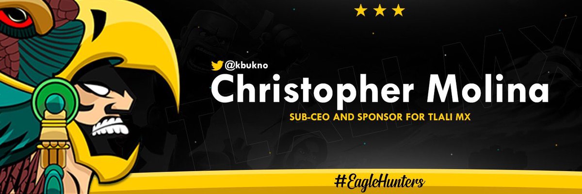 #ClashRoyale I #Presentaciones 

Nos ayudará a crecer en el mundo del competitivo con sus conocimientos y experiencia, démosle una cálida bienvenida a nuestro patrocinador y Sub-CEO
El es Bukno @KBukno 🤝
 
#EagleHunters🦅
