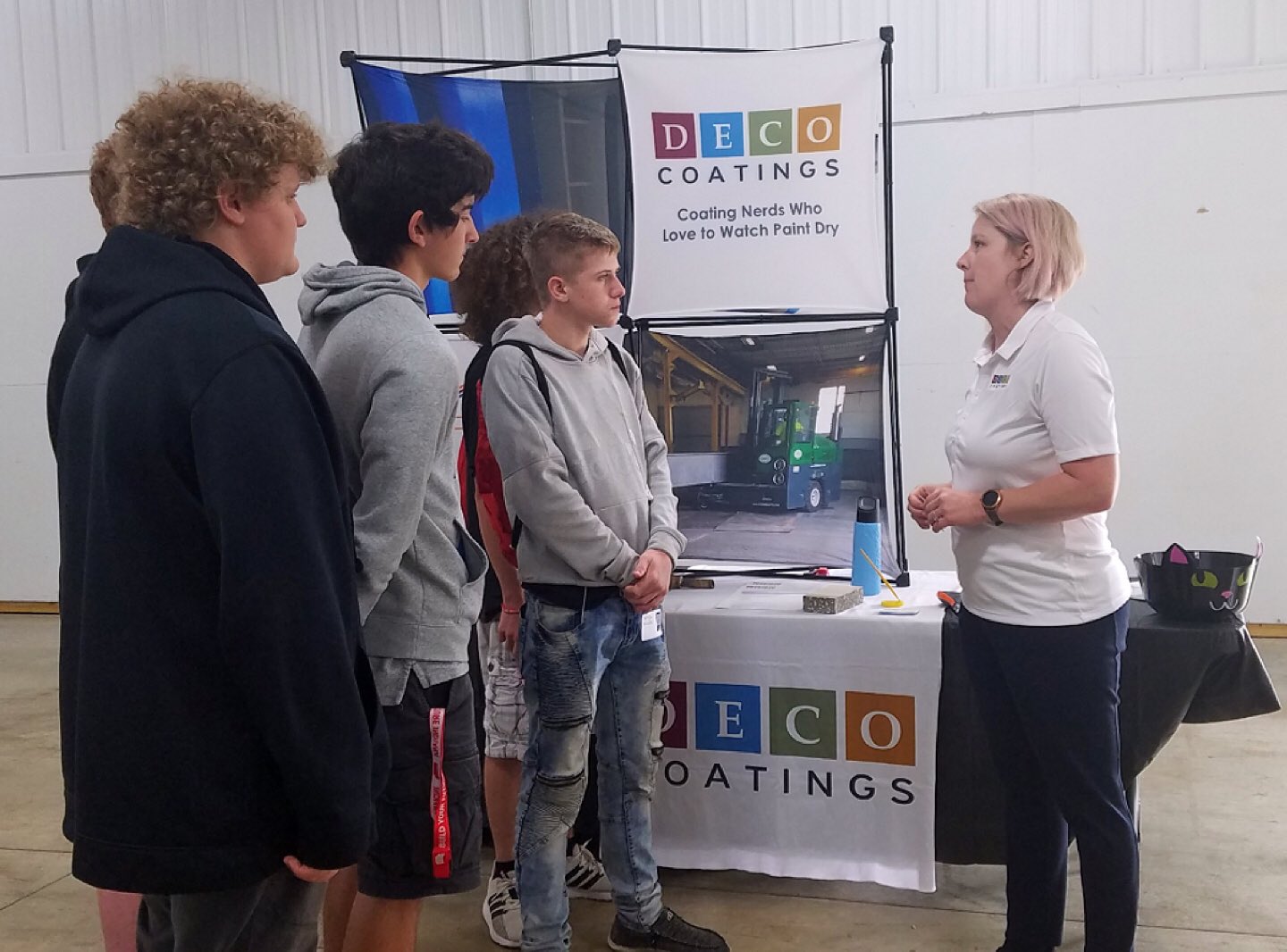 DECO Coatings on Twitter "Laura Blechl of DECO talking to students at