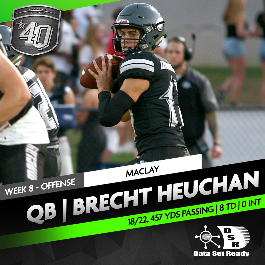 Congratulations to our week 8 offensive player of the week @MarauderFootbal QB Brecht Heuchan