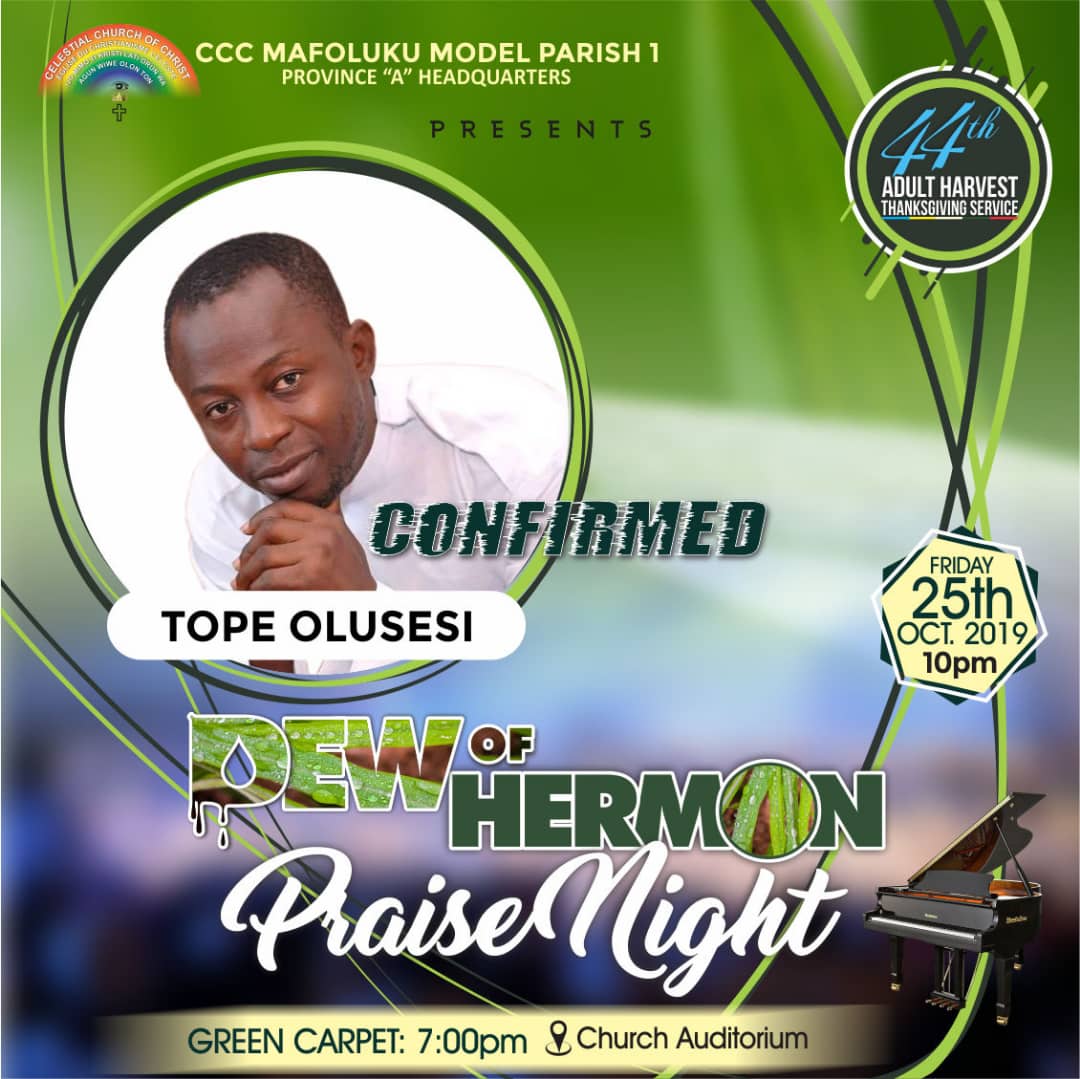 CccModelParish's tweet photo. More and more confirmed artistes...
Come, sing and dance...in Praise of our most High God 
@WeInTheCCC @centralcathedra @CCCUKNI @CelestialFaces_ @Celestialxplore @celefrontcover 
#Dewofhermon2019 
#WeInTheCCC
#LuliConcert https://t.co/UGUqh7CDS2