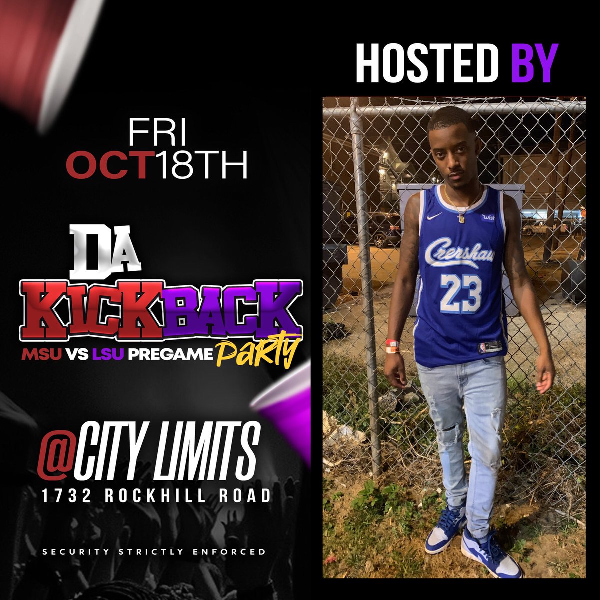 BoxChevyMuzik's tweet photo. Whole lotta gang 🤘🏾💩💩#DaKickBack @PromoCamFr @ayeexjojo 🎯#CityLimits ladies free til 10:30 💃🏾💃🏾Free drinks 🍹 All Night 🚨#OfficialMsuVsLsuPregameParty https://t.co/6m3wvO8w3W