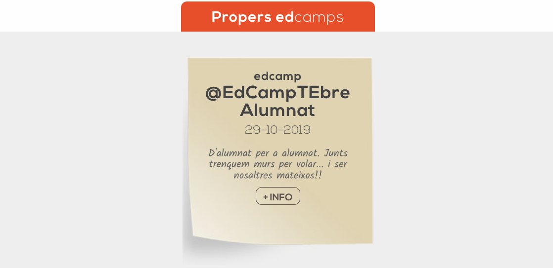 edcampCAT's tweet photo. 🍎 Alumnes de 4t d’ESO de l’@IEDMangrane han creat un edcamp adreçat a l'alumnat de segon cicle d'ESO, de Batxillerat o d'FP.

Serà el primer edcamp celebrat de Terres de l'Ebre dirigit, no per professorat, sinó pels estudiants.

Organitza @alesav81 👏

📌 https://t.co/DmNLuTyL77 https://t.co/Xe6xdHyYo5