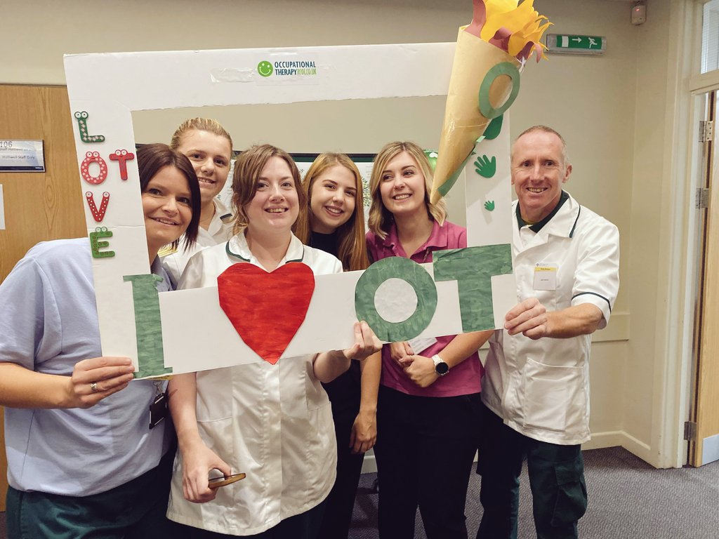 HannahMosesOT1's tweet photo. Very proud to have been standing amongst so many amazing occupational therapists in the Hywel Dda OT showcase today and to be a part of representing the band 5 table! #OTshowcase https://t.co/LkScqFVunZ