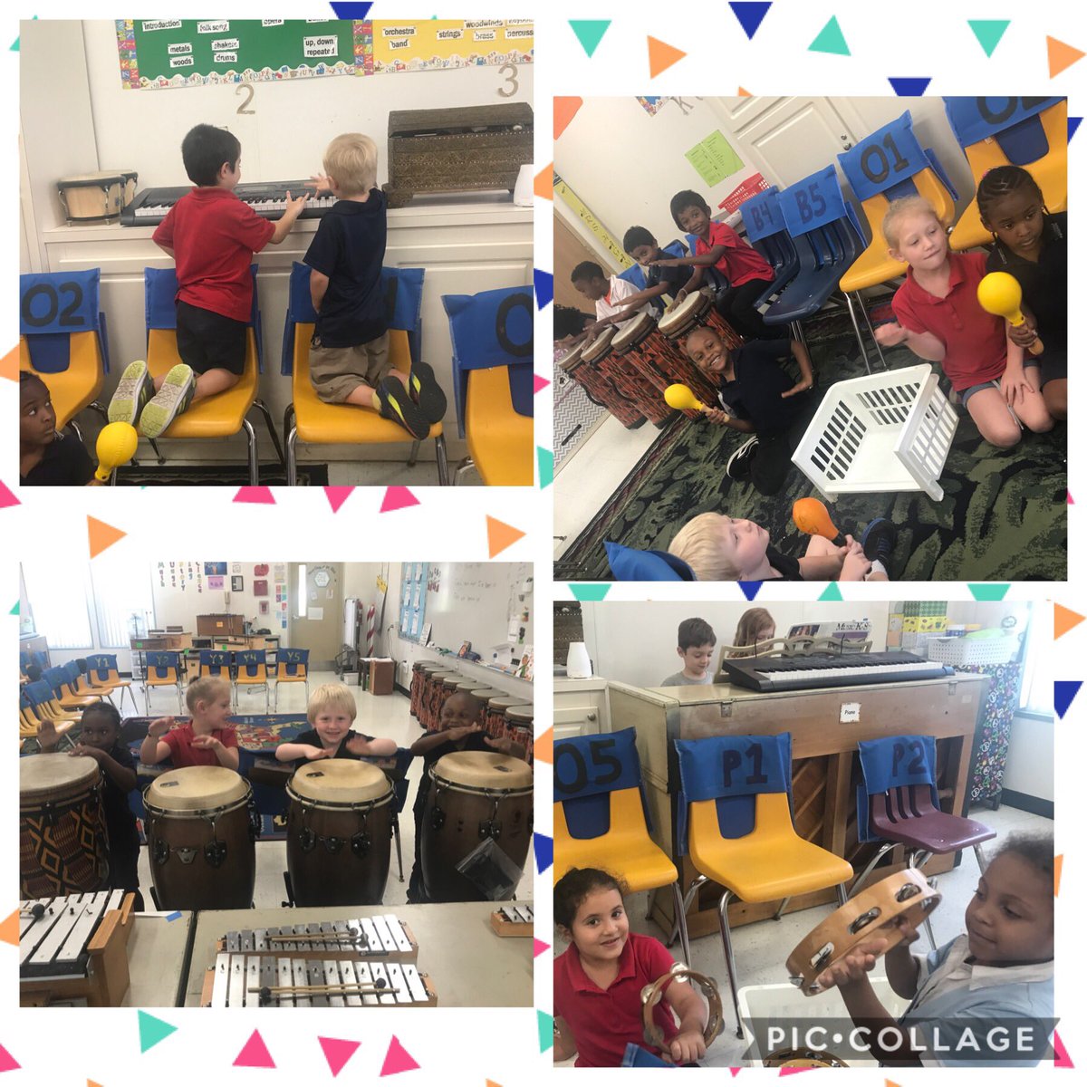 RHMusic6's tweet photo. Those smiles! 💗 Kindergarten had a blast during their “instrument parties” this week. 🎶 @HCPSRiverhills @HCPS_Music @HCEMEC https://t.co/fc60uF8zx3