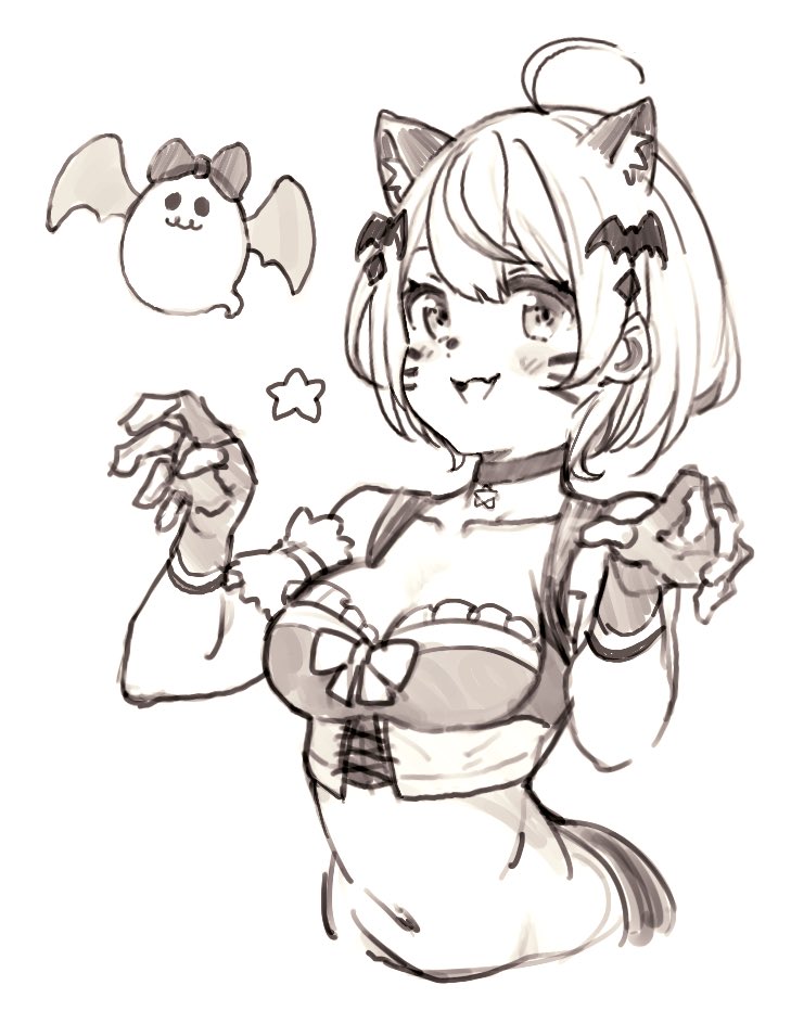 いち早くハロウィン仕様のアイコンなメルちゃんが可愛かったので落書き( ◜ᴗ◝) 