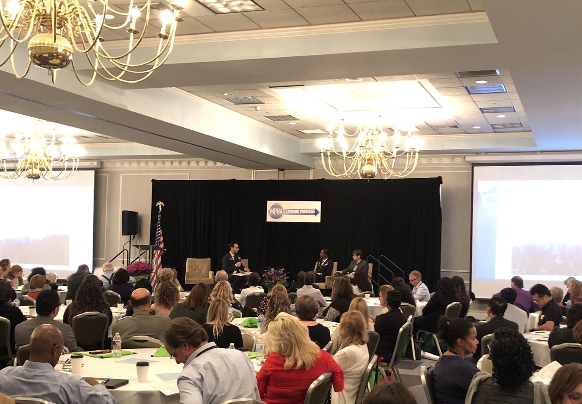 mphassoc's tweet photo. Our MPHA President, @DrBuys , has a Q and A with our Mississippi State Department of Health State Health Officer, Thomas Dobbs, MD, MPH and Deputy Surgeon General Erica Schwartz about how we are #lookingforward in public health in Mississippi #MPHA2019 https://t.co/OmO4EEn3ZY