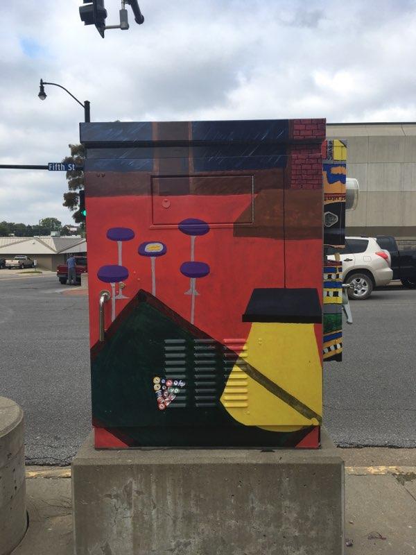 HesseKerry's tweet photo. Enjoy the art work from Douglass High School students at the Sharp End in downtown Columbia.  Great work Adam Dresden DHS Art teacher. #wework https://t.co/imsXuBHejb