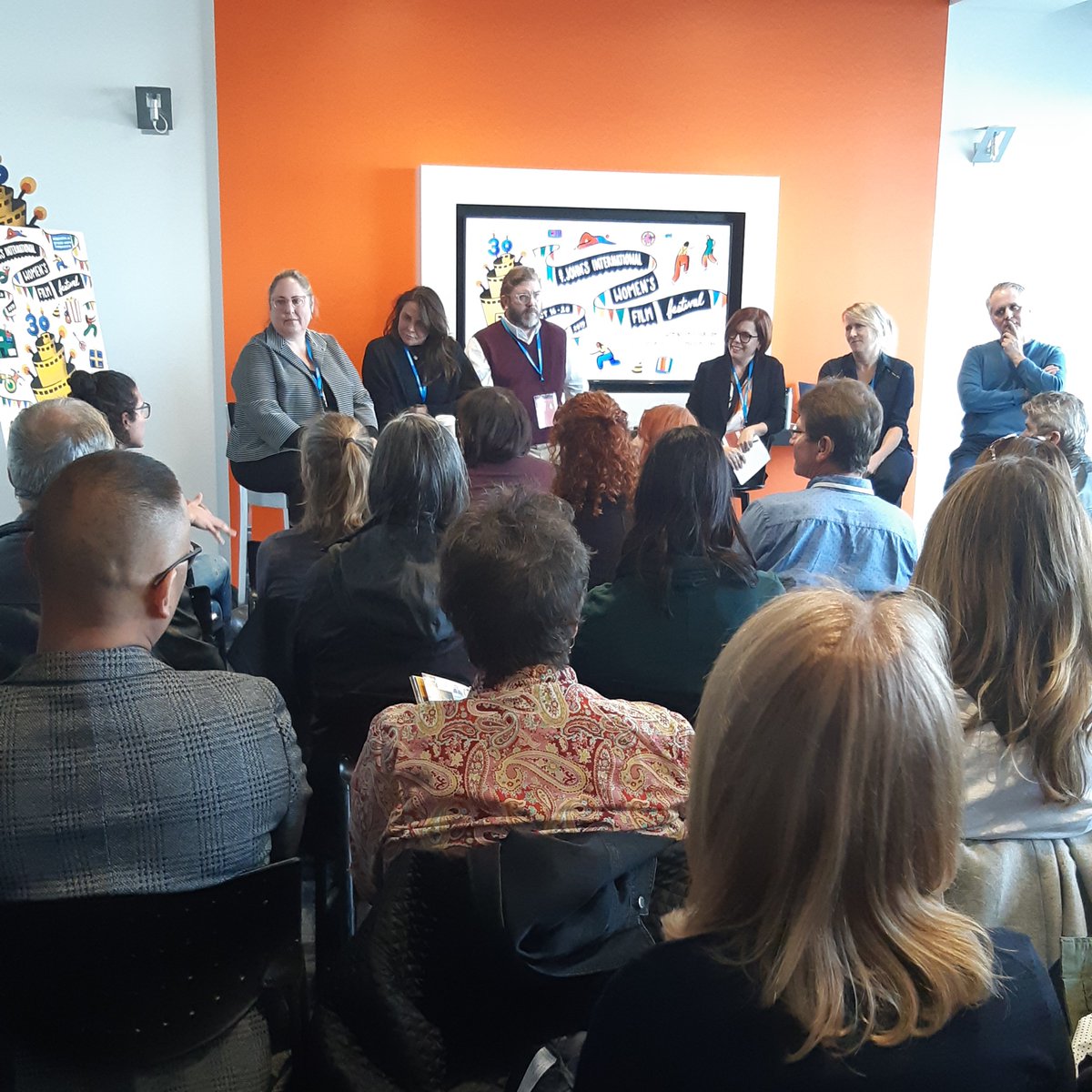 SJIWFF's tweet photo. There's so much to discuss, an hour is definitely not enough. Many creative, diverse ideas in the room. These funders are very open to working with you, reach out if you have questions! @Telefilm_Canada @Rogers @CMF_FMC @HG_Fund #NLFDC https://t.co/ilZOpU3pJS