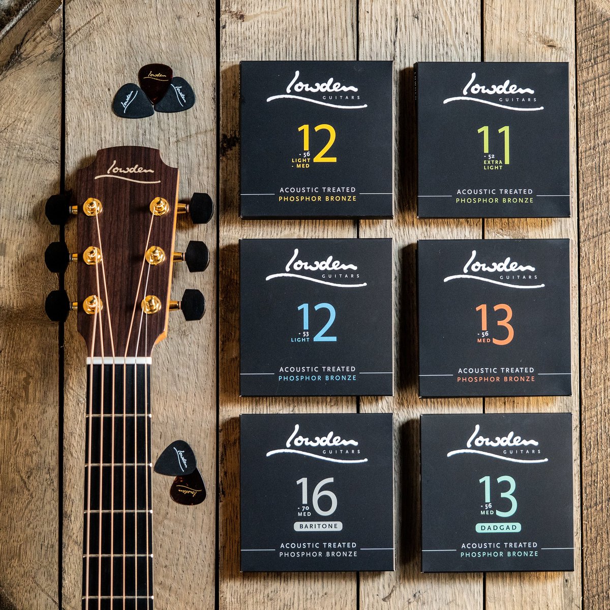 The exceptionally thin treatment on our Lowden guitar strings draw out the natural voice of the instrument, whilst providing the player with a traditional feel and extending playable life.

Available now from selected dealers and from our merch store - bit.ly/LowdenStringsS…