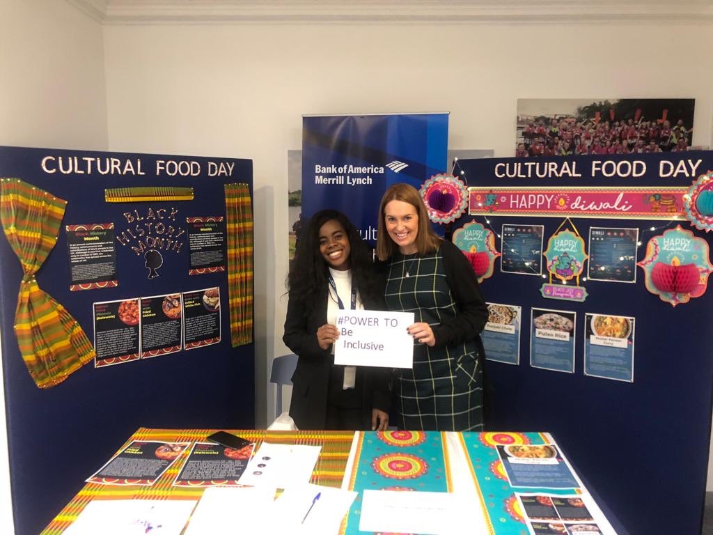 ros_hoo's tweet photo. As we celebrate Black History Month and Diwali, Multicultural Leadership Network team up with Cafe to introduce 6 dishes (African &amp; Indian) food to our employees in Chester.  #MLN #CulturalFoodDay #BMH #Diwali @BofA_News #Powertobeinclusive https://t.co/B6sDiPZkof
