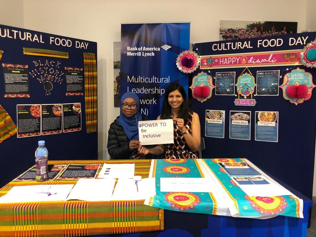 ros_hoo's tweet photo. As we celebrate Black History Month and Diwali, Multicultural Leadership Network team up with Cafe to introduce 6 dishes (African &amp; Indian) food to our employees in Chester.  #MLN #CulturalFoodDay #BMH #Diwali @BofA_News #Powertobeinclusive https://t.co/B6sDiPZkof