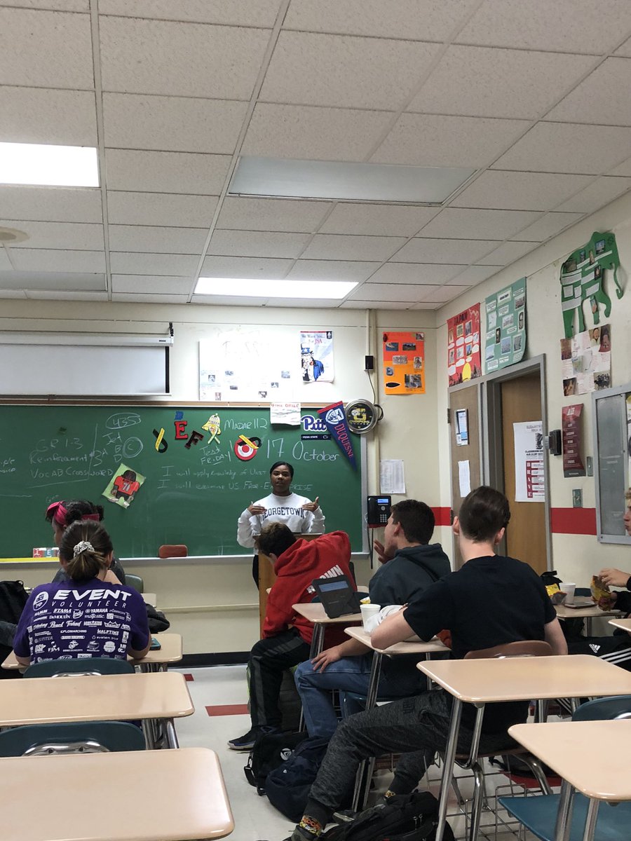 <a href="/EFHS_JSA/">EFHS Junior State</a> members debating America’s involvement in Syria. #GetInvolved