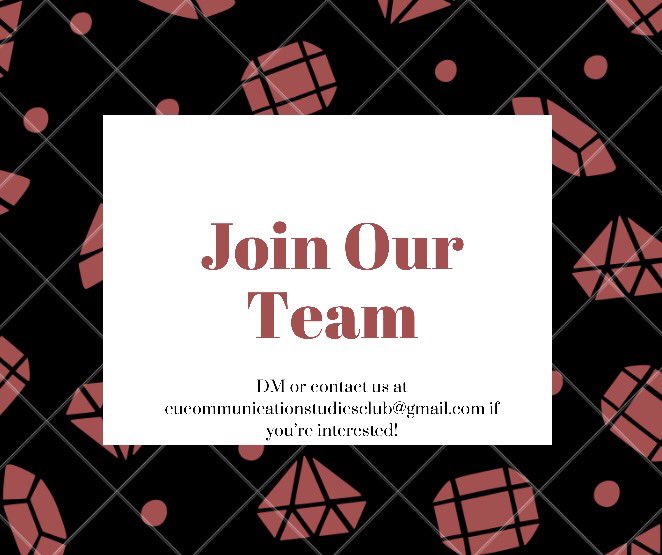 CommStudiesClub's tweet image. #cucommstudiesclub #joinourteam #leadership  Interested in a leadership position? Join the Communication Studies Club Executive Board! We’re currently recruiting for a Treasurer. If you would like to join or recommend a friend refer them to us. All majors are welcome to apply.