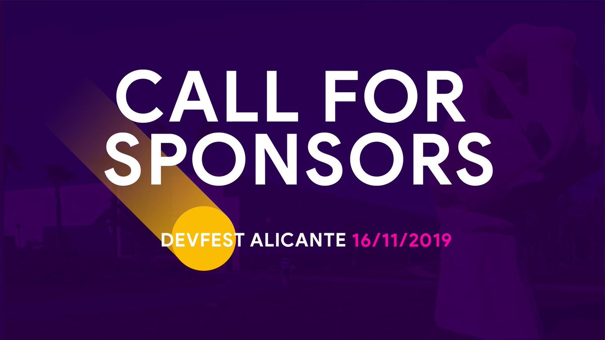 ¿Sabeis que el 16/11/19 muchos estudiantes tendrán exámenes y pasarán por #DevFestALC19 ? 🤔
Hazte patrocinador y acompáñanos en nuestra zona de networking 😎