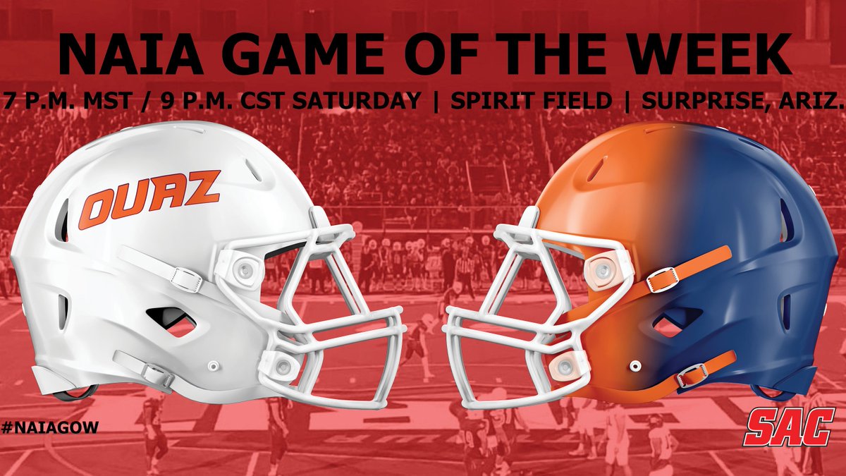 Sooner_Athletic's tweet photo. NAIA #Football Game of Week Matches SAC'S Langston, OUAZ #SACproud #SACfb #NAIAGOW #CFB150 https://t.co/BLV4Cou942 https://t.co/EMaRUUoZUa