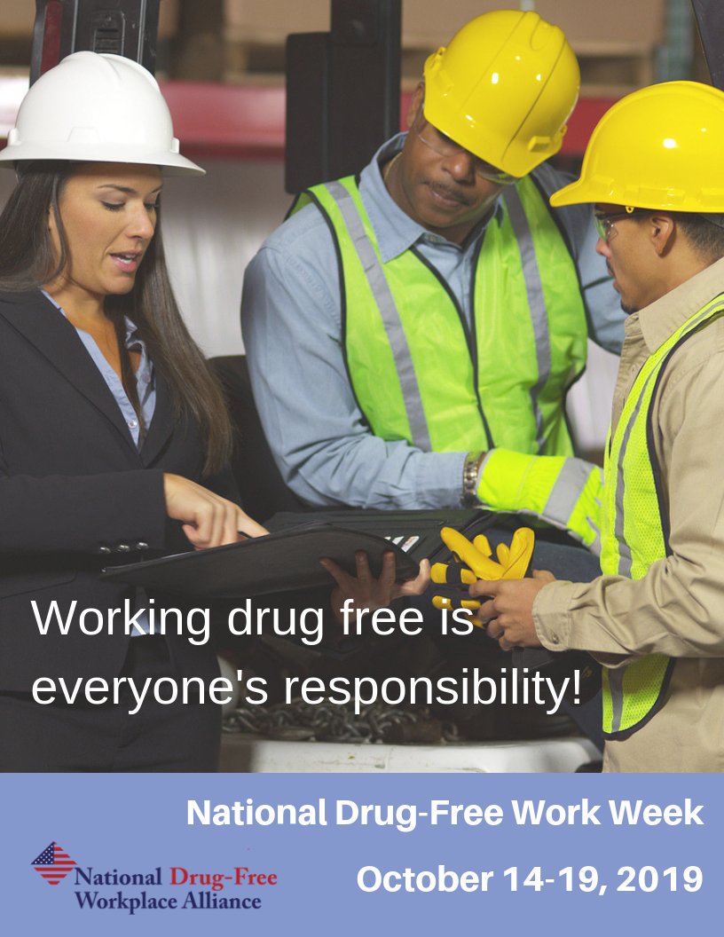 ALPublicHealth's tweet image. It&apos;s National #DrugFreeWorkWeek. Clear, consistent workplace substance abuse policies and employee #DrugEducation can benefit business owners and employees alike. Learn more at bit.ly/35GLfct.  #WorkingDrugFreeWorks