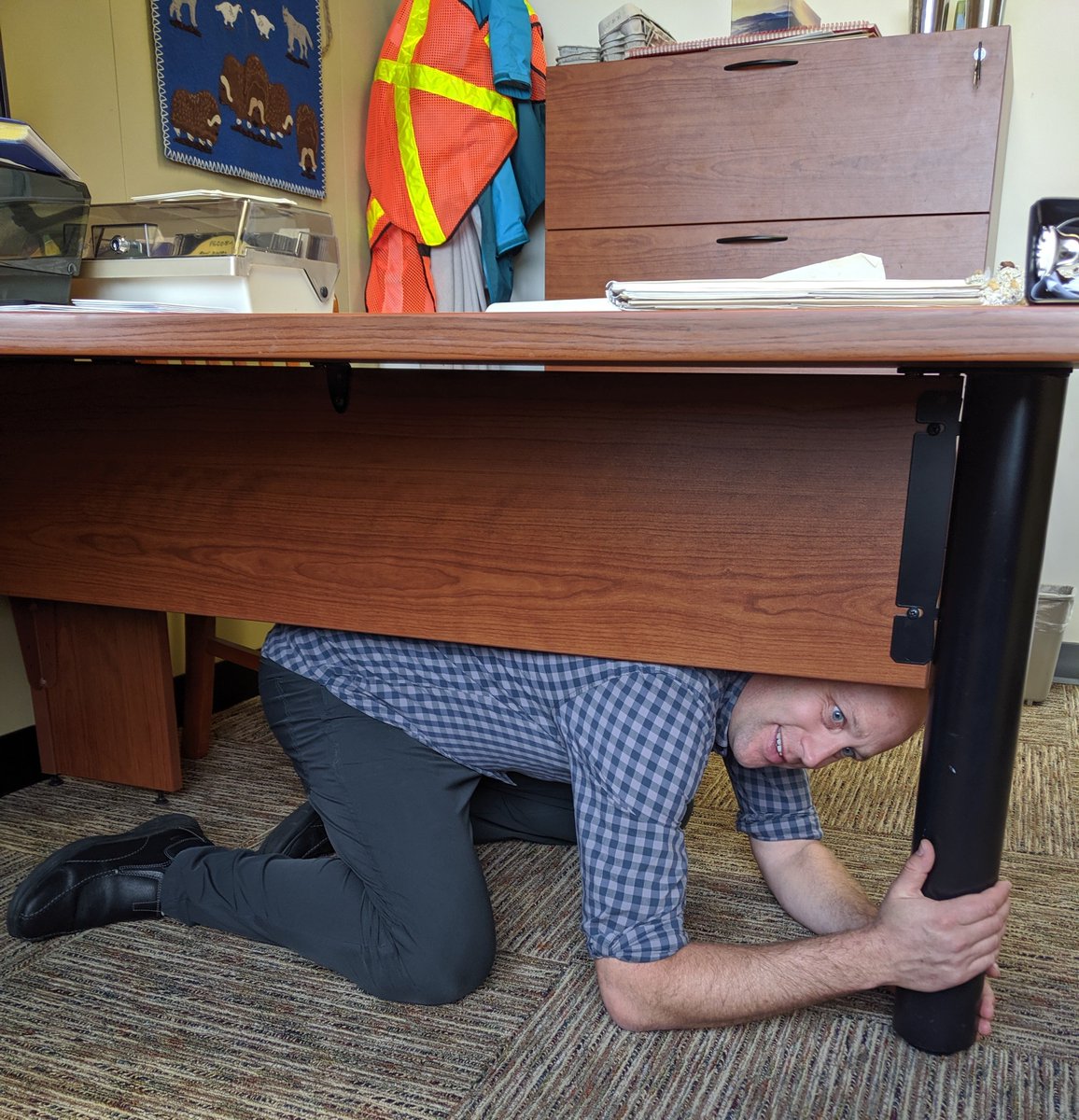 We just had our #ShakeOutBC drill and had 95% participation. How did your office do? Did you Drop, Cover, and Hold On? Be prepared for the real thing with these online resources: shakeoutbc.ca/resources/