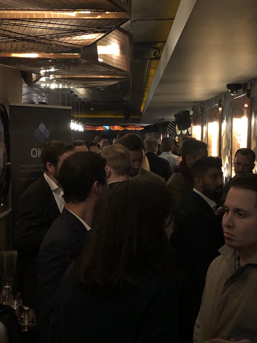 coinscrum's tweet photo. Another rocking #coinscrum night at the @OKEx & #ArjunGlobal sponsored #TradingShowEurope after party #bitcoin https://t.co/227CvXI1N9