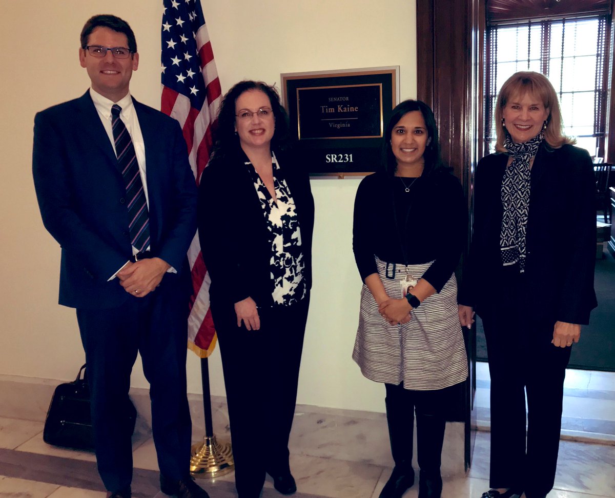 Great meeting with <a href="/karishma_merch/">Karishma Merchant</a> in Senator <a href="/timkaine/">Tim Kaine</a>’s office today! We’re proud to support the Senator’s PREP Act which would address teacher and principal shortages. 

You can help us support PREP here▶️ p2a.co/O7PaH2O 

<a href="/KTuttleEDU/">Kip Gansneder Tuttle</a> <a href="/cakihm1/">Carole Ann Kihm</a> #ThankAPrincipal 🏫📚🇺🇸