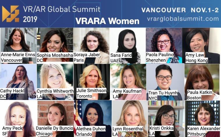 Great Initiative by @thevrara to celebrate #VRARAWomen at this year's @VRARASummit join us here: bit.ly/2OPKIyW #VRARGS
Shout out to #InspiringWomen
@drsanafarid  
@SorayaJaber
@paoplayz 
@CathyHackl
@VirtualGirlNY 
@juliesmithso
@SophiaMosh
@AnneMarieEnz N many more..