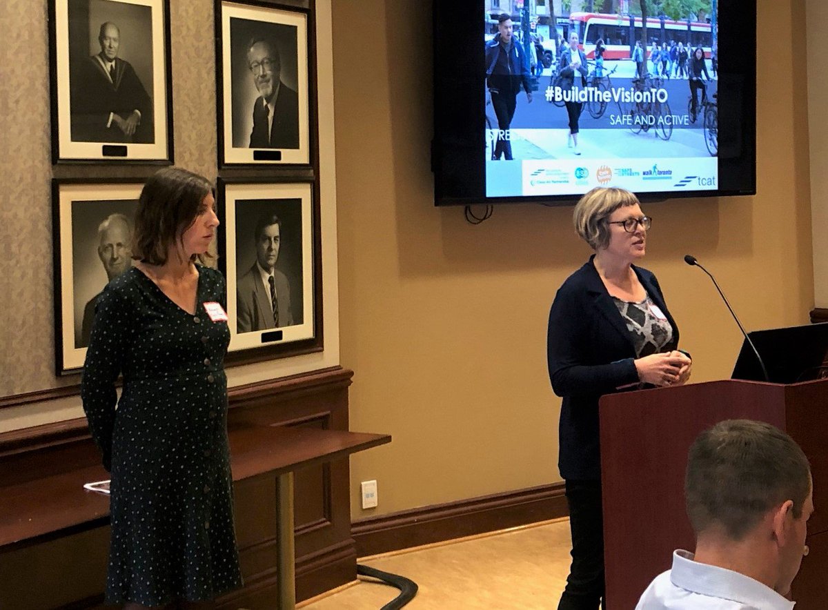 CycleToronto's tweet image. Keagan, our Interim ED, presenting with @TCATonline at the ON Road Safety Forum. They were talking our #BuildTheVisionTO municipal election campaign and policy changes since #VisionZeroTO Talking change with professionals and policy-makers is big part of what we do #bikeTO
