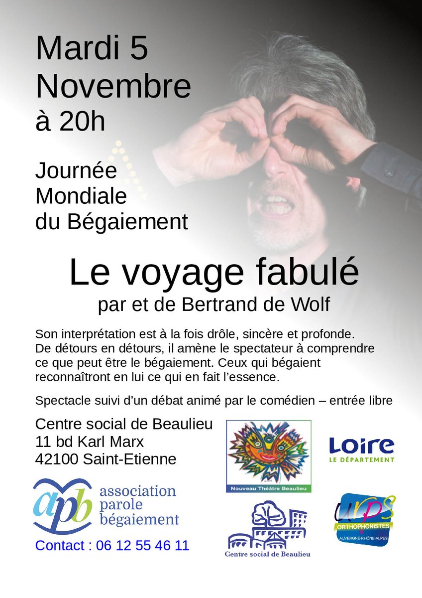 NTBeaulieu's tweet photo. La Mjc Nouveau Théâtre Beaulieu n'a pas voulu faire du consumérisme, elle pose des vrais questions sur les problématiques que peuvent toucher nos habitants, rendez vous le 5 Novembre au Centre Social de Beaulieu pour parler du bégaiement !
#bégaiement @saint_etienne_ https://t.co/MBVGkyH8Io