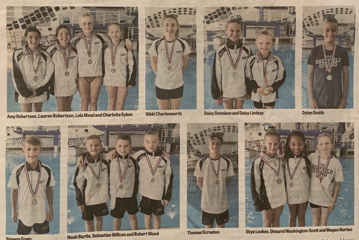 Last weeks fab article in the <a href="/SheffieldStar/">The Star, Sheffield</a> on the 25 strong team that attended the 20th Harrogate Hydro Novice competition. The team won 13 medals in total comprising of 7 Gold, 4 Silver &amp; 2 Bronze 🥇🥈🥉 and the Top Club trophy! Well done everyone 👊 <a href="/SheffieldDiving/">Sheffield Diving</a>