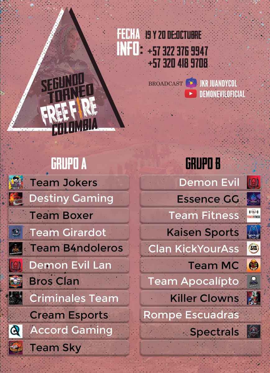 Torneos Free Fire Colombia tweet media