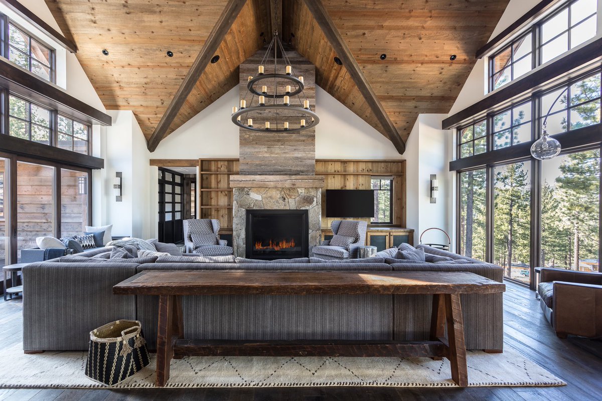 Fire is on and fall is here in Tahoe! Check out the cool mountain modern vibe of this custom High Camp Home!