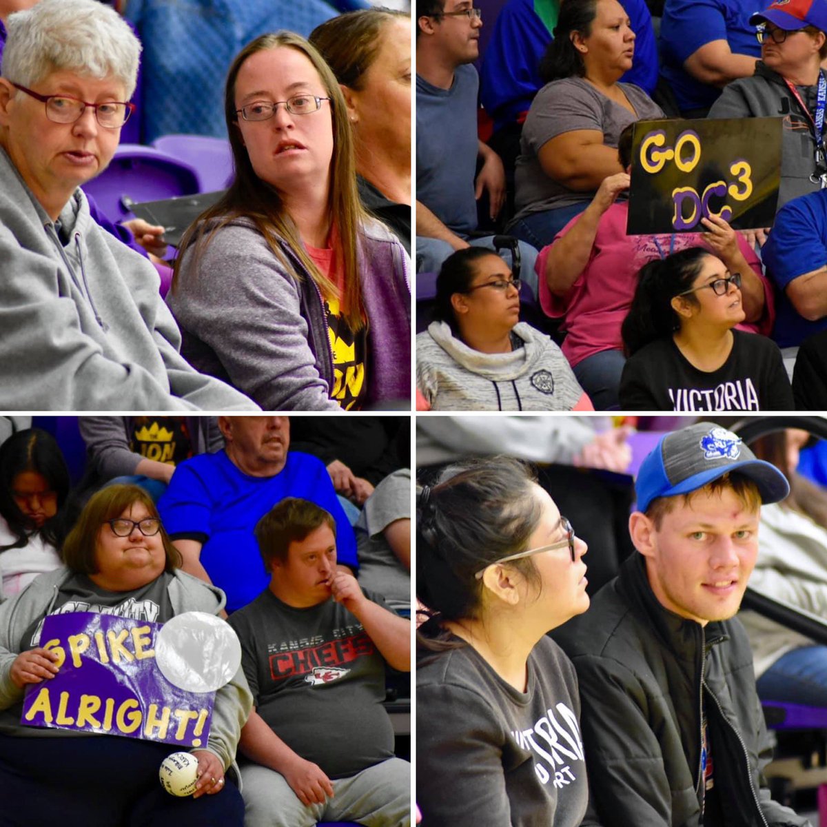 DC3Volleyball's tweet photo. We 💜💛 having FANS in the STANDS! Thank you again, Arrowhead West!! Y’all are AWESOME 🤩 #DC3VB #ArrowheadWest #Fanatics #NJCAADay #VolleyConqs #GFC https://t.co/RJI9jxf9pb