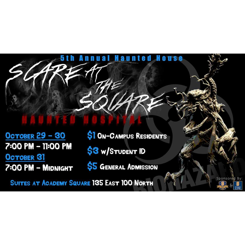 SnowResLife's tweet image. Mark your calendars! The 5th annual Scare at the Square Haunted House is coming soon! Are you ready for it? 😱
#snowreslife #snowcollege #hauntedhouse #october #halloween #scary #spooky #hauntedhospital #scareatthesquare #ephraimutah