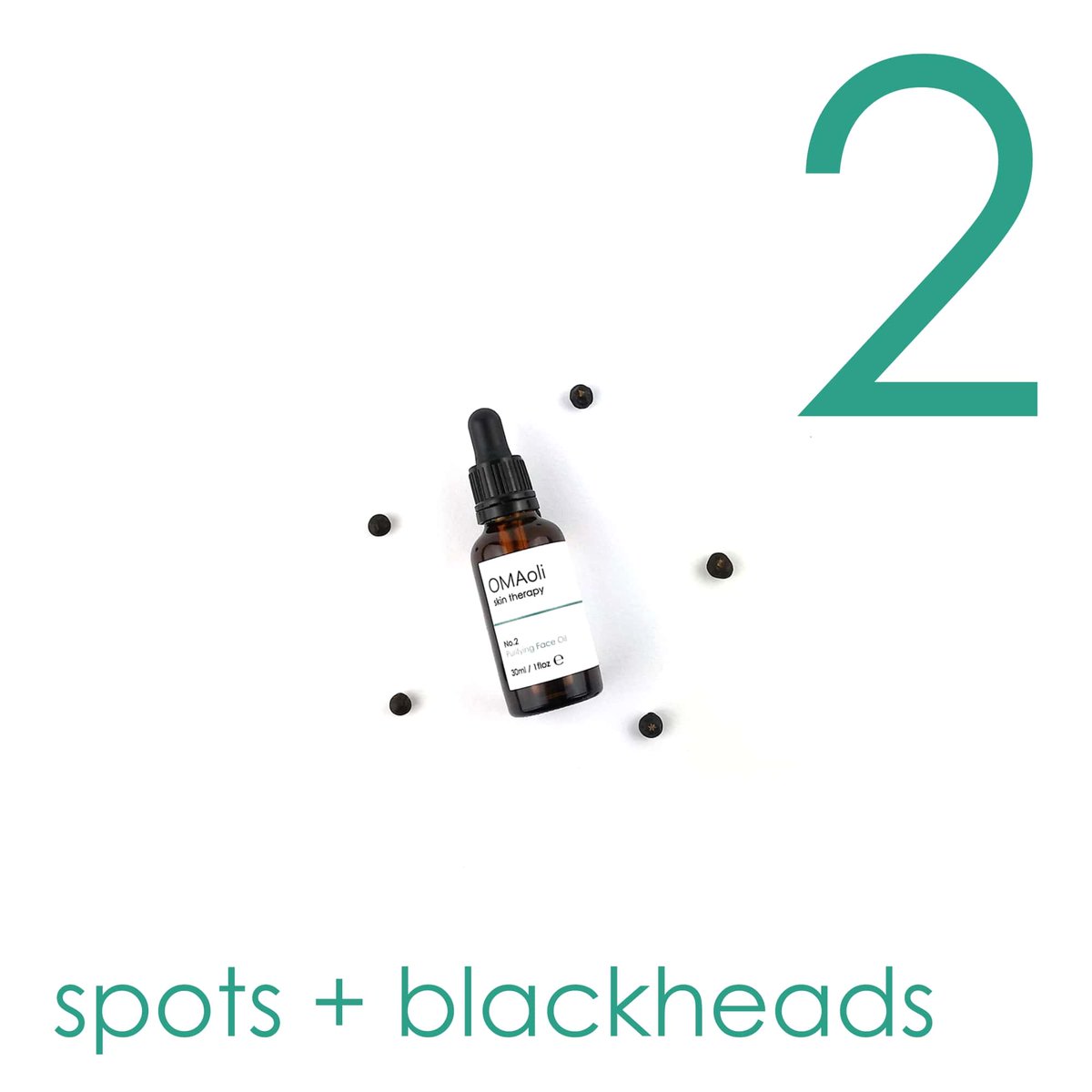 No.2 in our skin therapy range is this oil for skin prone to spots and blackheads.

A 100% natural spot treatment that quickly shrinks inflamed spots and cleanses pores of blackheads.

Find out more at omaoli.co.uk

#OMAoli #skintherapy #spottreatment #blackheads