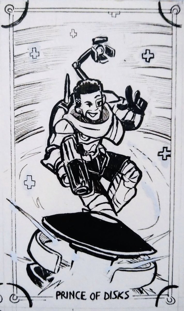 ambersonic96's tweet photo. Day 17 - Prince of Disks (Baptiste) #inktober #ink #drawing #traditional #overwatch #baptisteoverwatch #princeofdisks #tarot #promptsheet #tarotober #tarotober2019 #day17 @sleepios @good__vibrationss @blizzard https://t.co/0oOkqB7BBI