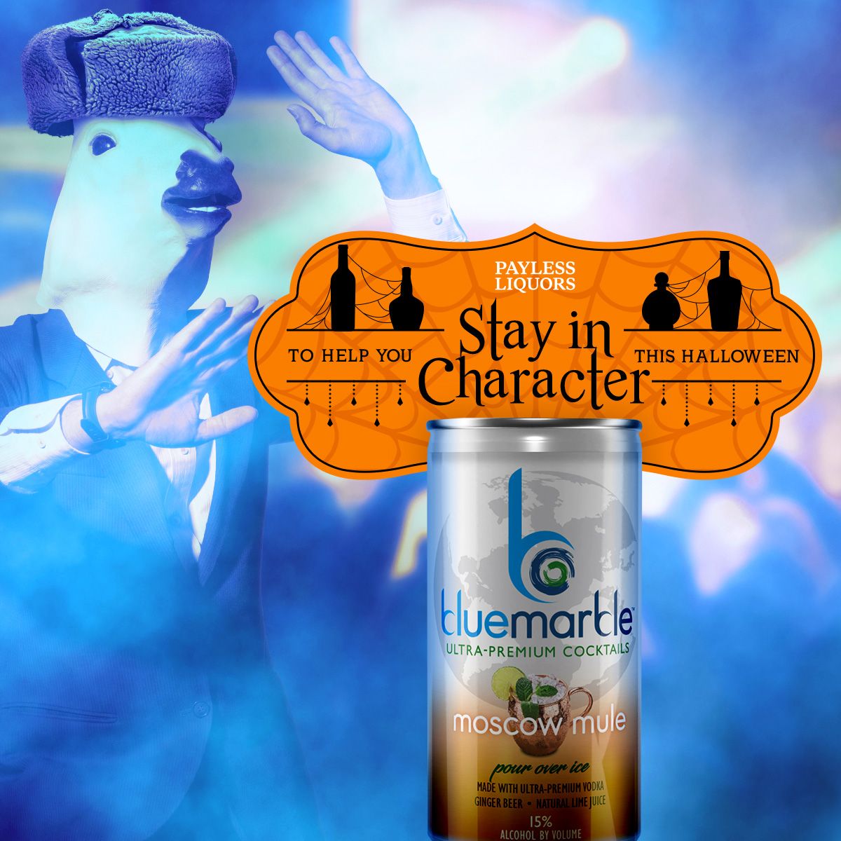 Payless_Liquors's tweet image. We'd love anyone who decides to BE a Moscow Mule for Halloween! 😂

Also - Don't forget your Blue Marble Moscow Mule to complete the look. #stayincharacter